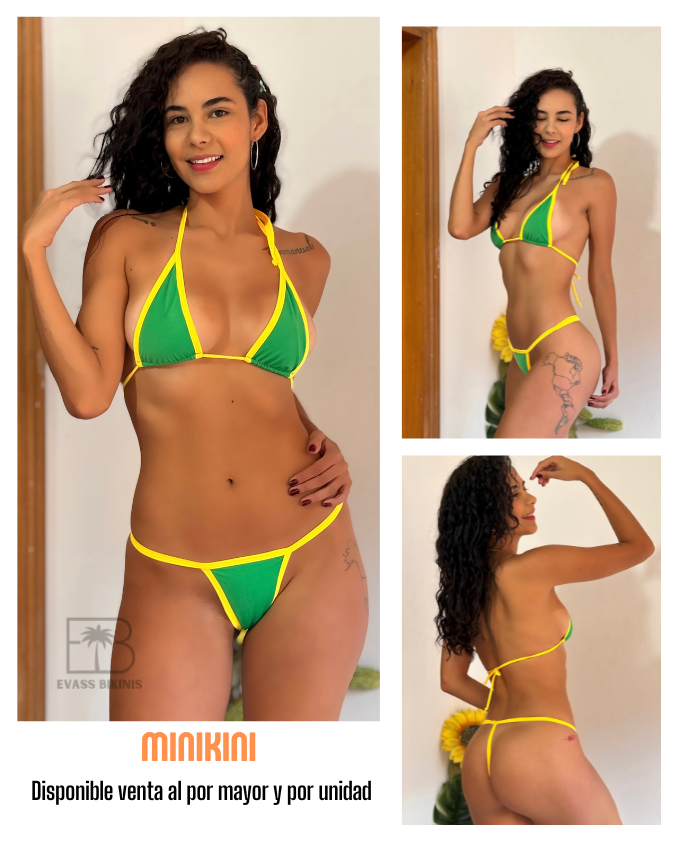Minikini verde-amarillo